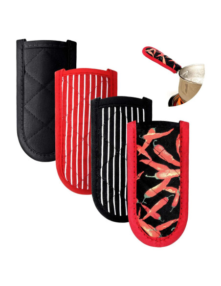 Fundas para Mangos de Sartén Patelai 4 Pcs Algodón Antideslizantes