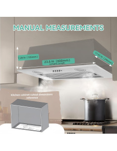 Campana Extractora KENDRAJA 23.6" Acero Inoxidable 400 CFM 2