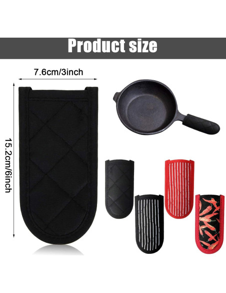 Fundas para Mangos de Sartén Patelai 4 Pcs Algodón Antideslizantes