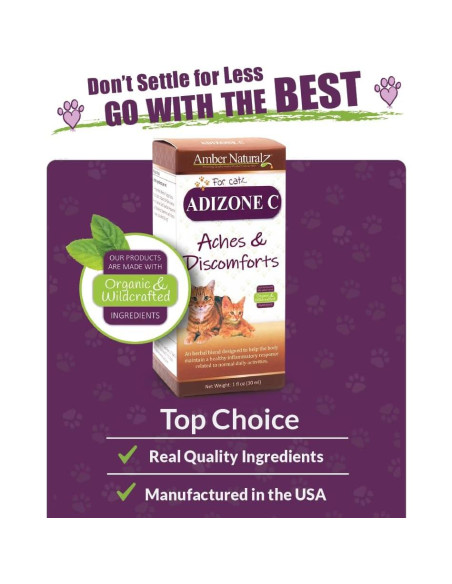 Suplemento Herbal Adizone C Amber NaturalZ para Gatos 28g