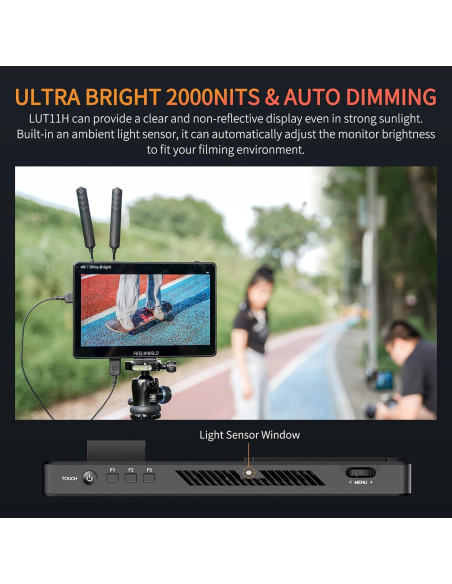 Monitor de Campo FEELWORLD LUT11H 10.1" 2000nit Táctil HDMI