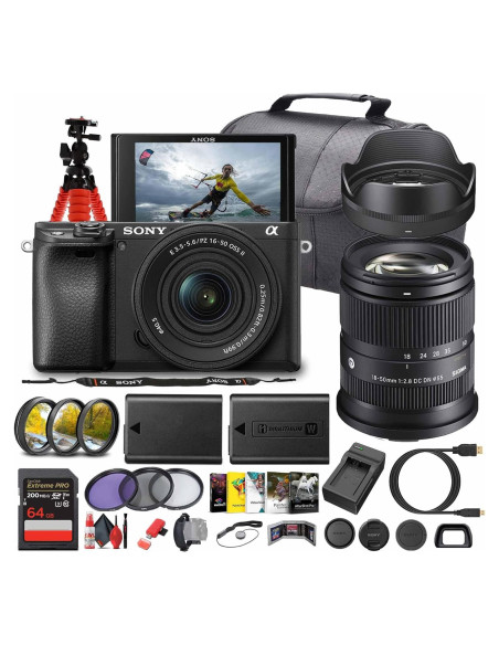 Cámara Sin Espejo Sony a6100 + Lente 16-50mm + Sigma 18-50mm