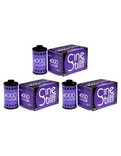 Película Color Dinámico CineStill 400 - 3 Rollos 35mm