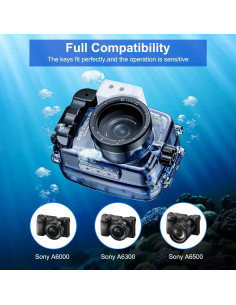 Carcasa impermeable Sea Frogs para Sony A6000 A6300 A6500 60m 2