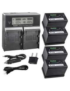 Cargador Rápido Dual LCD Kastar + 4 Baterías BP-A30