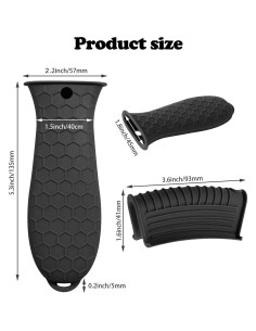 Paquete de 3 fundas de silicona Intatikoo para mangos calientes 2