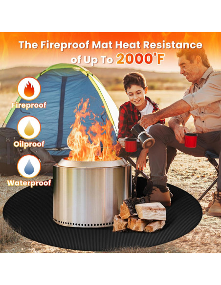 Tapete para Fogata Rymtox 106.68 cm Doble Cara Impermeable