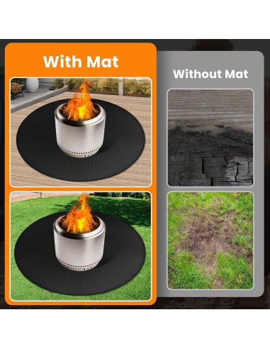 Tapete para Fogata Rymtox 106.68 cm Doble Cara Impermeable