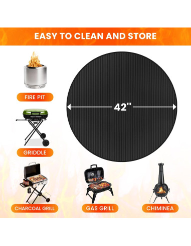 Tapete para Fogata Rymtox 106.68 cm Doble Cara Impermeable