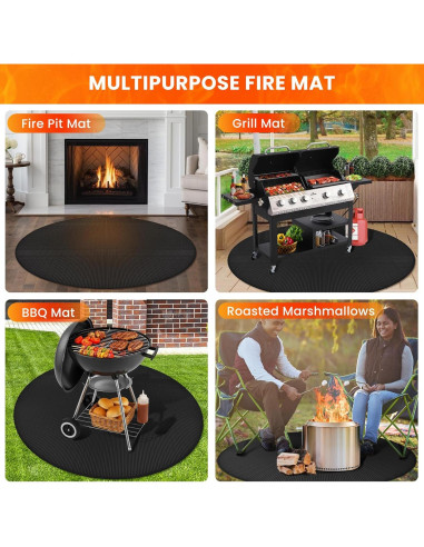 Tapete para Fogata Rymtox 106.68 cm Doble Cara Impermeable