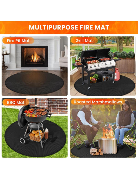 Tapete para Fogata Rymtox 106.68 cm Doble Cara Impermeable