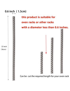 Protector de Estante de Horno Silicona Wighamtex 55.88 cm Gris 2