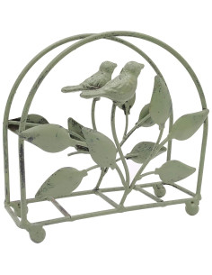 Soporte para Servilletas Owlgift Hierro Fundido Verde Rústico 2