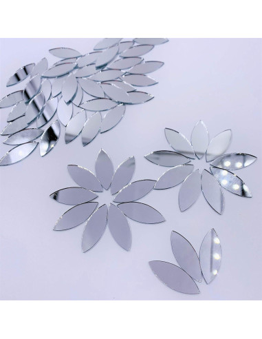 Azulejos de Mosaico Espejo en Forma de Pétalo CHENRUI 150 Piezas