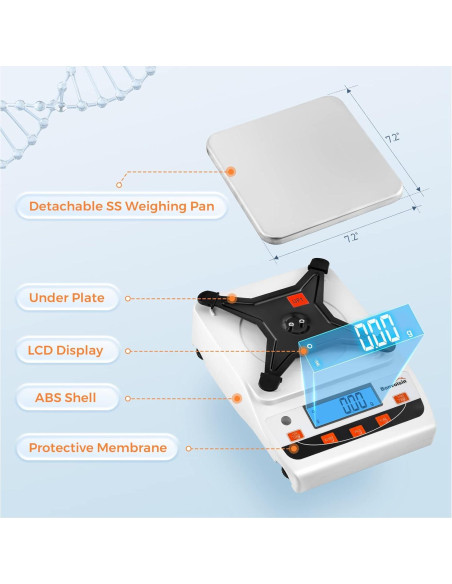 Balanza de Laboratorio Bonvoisin 5000g/0.01g Alta Precisión