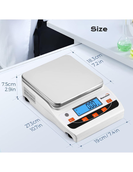 Balanza de Laboratorio Bonvoisin 5000g/0.01g Alta Precisión