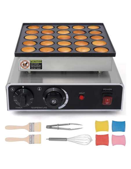 Fabricante de Pancakes Mini Dyna-Living 950W 25PCS Antiadherente