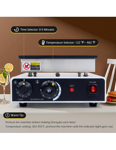 Fabricante de Pancakes Mini Dyna-Living 950W 25PCS Antiadherente