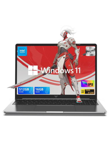Laptop KAIGERR TX15 15.6" Intel N150 16GB RAM 512GB SSD