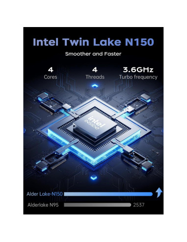 Laptop KAIGERR TX15 15.6" Intel N150 16GB RAM 512GB SSD