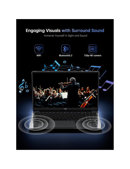 Laptop KAIGERR TX15 15.6" Intel N150 16GB RAM 512GB SSD