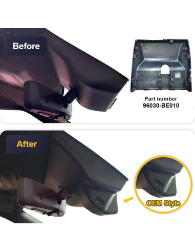 Cámara de Salpicadero Fitcamx 4K Frontal + 1080P Trasera para Hyundai Kona 2023-2025