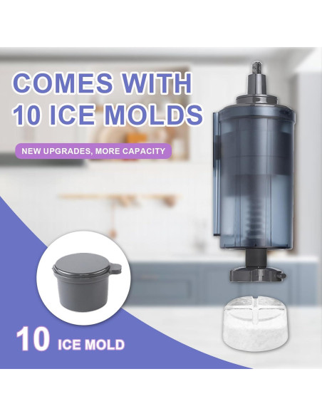 Accesorio de Hielo Raspado FORTHEAL para Kitchen Aid 10 Moldes