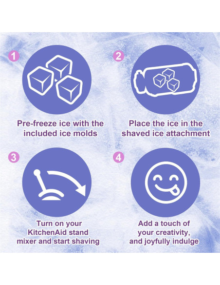 Accesorio de Hielo Raspado FORTHEAL para Kitchen Aid 10 Moldes