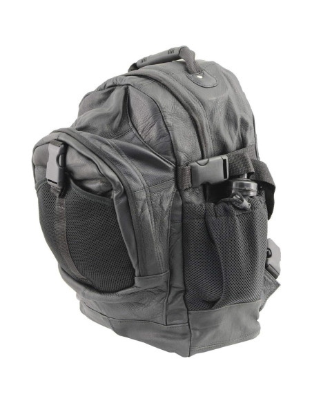 Bolsa y Respaldo de Motocicleta Milwaukee Leather SH54401 - Cuero Negro