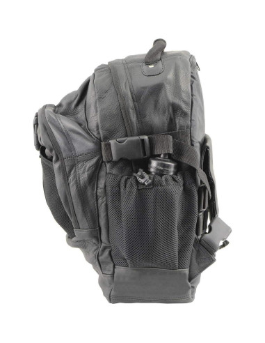 Bolsa y Respaldo de Motocicleta Milwaukee Leather SH54401 - Cuero Negro