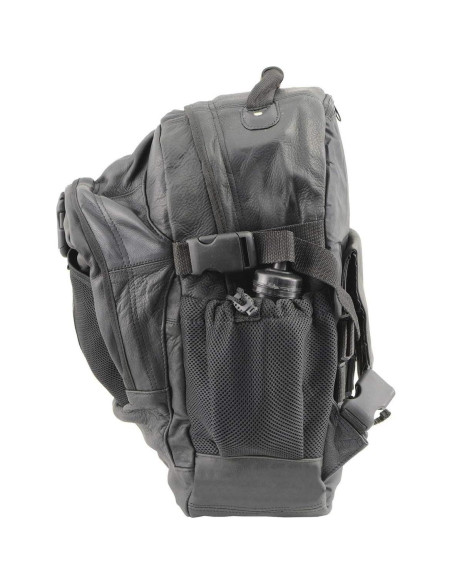 Bolsa y Respaldo de Motocicleta Milwaukee Leather SH54401 - Cuero Negro