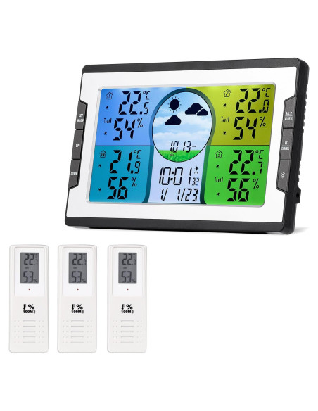 Estación Meteorológica Inalámbrica Moongiantgo con 3 Sensores