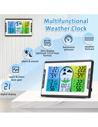 Estación Meteorológica Inalámbrica Moongiantgo con 3 Sensores