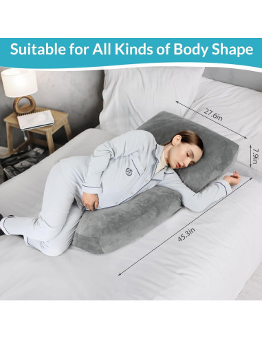 Almohada de Embarazo WOODWORD 115 cm Ajustable y Desmontable