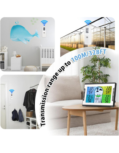 Estación Meteorológica Inalámbrica Moongiantgo con 3 Sensores