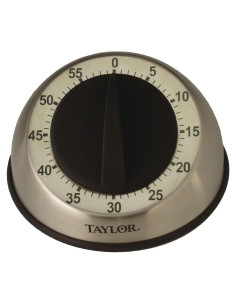 Temporizador Mecánico Taylor de Acero Inoxidable 60 Minutos