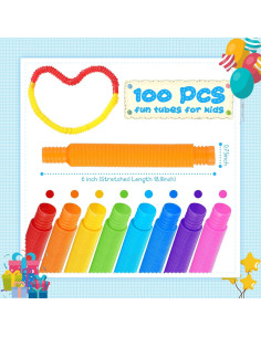 100 Tubos Sensoriales Antiestrés Civaner - Alivio Ansiedad 1.9 cm 2