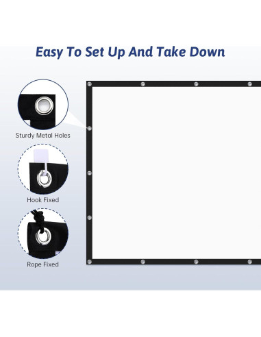 Pantalla de proyector portátil 120" antmap, material 3 capas