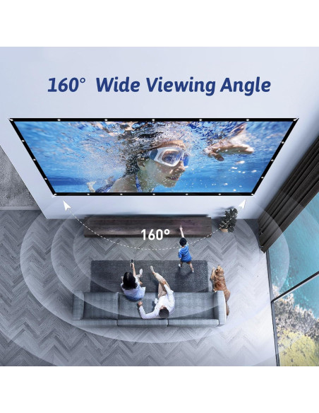 Pantalla de proyector portátil 120" antmap, material 3 capas