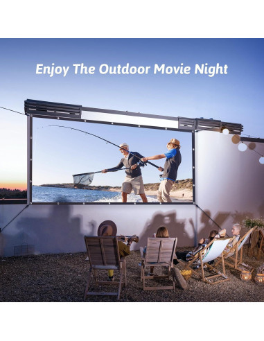 Pantalla de proyector portátil 120" antmap, material 3 capas