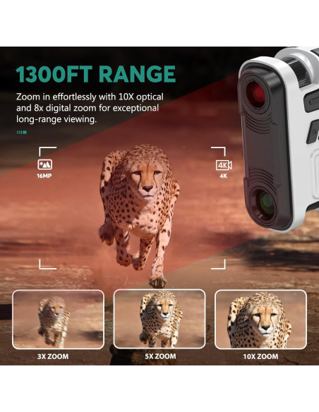 Gafas de Visión Nocturna 4K LEEDEER con Rango 396m y Batería 5000mAh