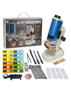 Microscopio Portátil SETFLAGS para Niños 100x-250x con LED