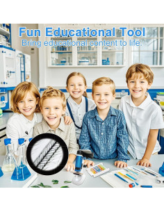 Microscopio Portátil SETFLAGS para Niños 100x-250x con LED 2