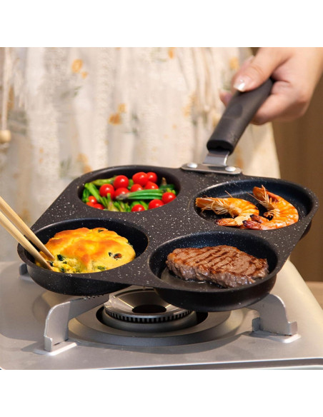 Sartén Antiadherente JORMEY para 4 Huevos - Aluminio 35.56 cm