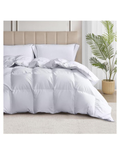 Edredón King Martha Stewart Plumas Ganso Blanco 100% Algodón