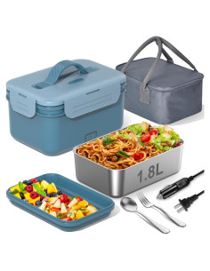 Caja de Almuerzo Eléctrica WisaKey 1.8L 100W Acero Inoxidable