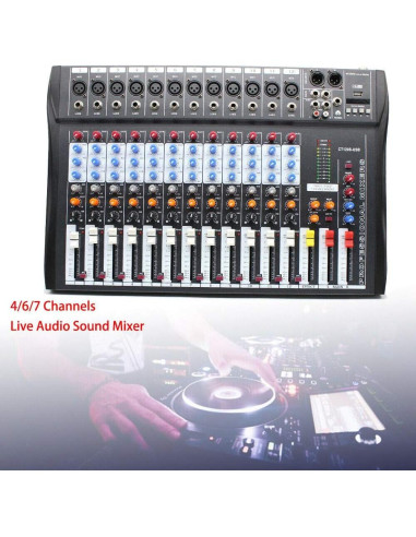Mezclador de Audio Profesional 12 Canales CT-120S USB Bluetooth