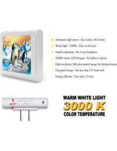 Luz Nocturna LED Art Plates Regulable con Sensor Automático 2