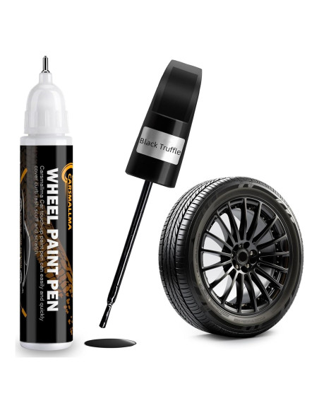 Pintura de Retoque para Llantas Carsmallma 12ml Negra Brillante