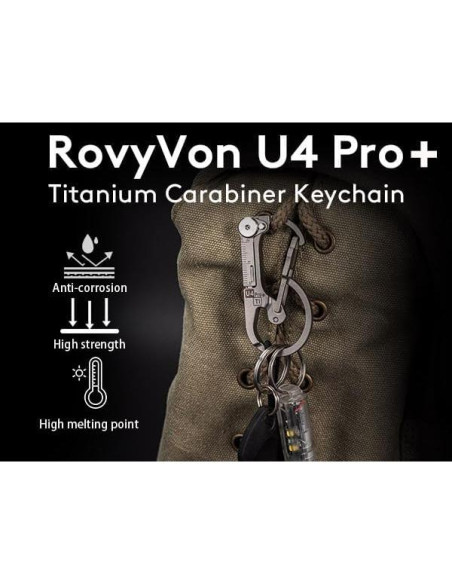 Carabinero Multiherramienta RovyVon U4 Pro Plus de Titanio